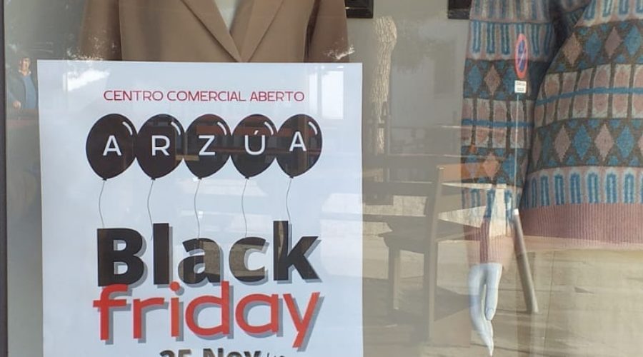 BLACK FRIDAY NO CCA ARZÚA CON IMPORTANTES DESCONTOS E PROMOCIÓNS EN 23 ESTABLECEMENTOS ASOCIADOS A AECA