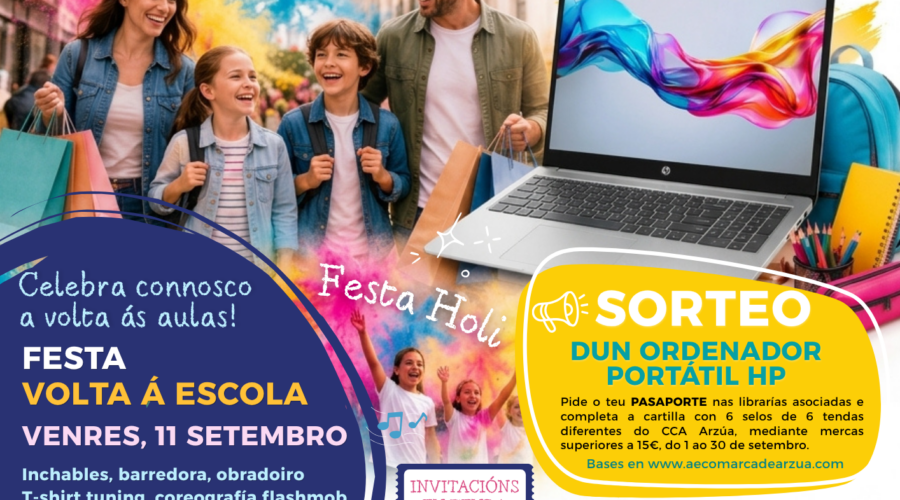 Celebramos a volta ás aulas cunha nova campaña para dinamizar o comercio local en Arzúa